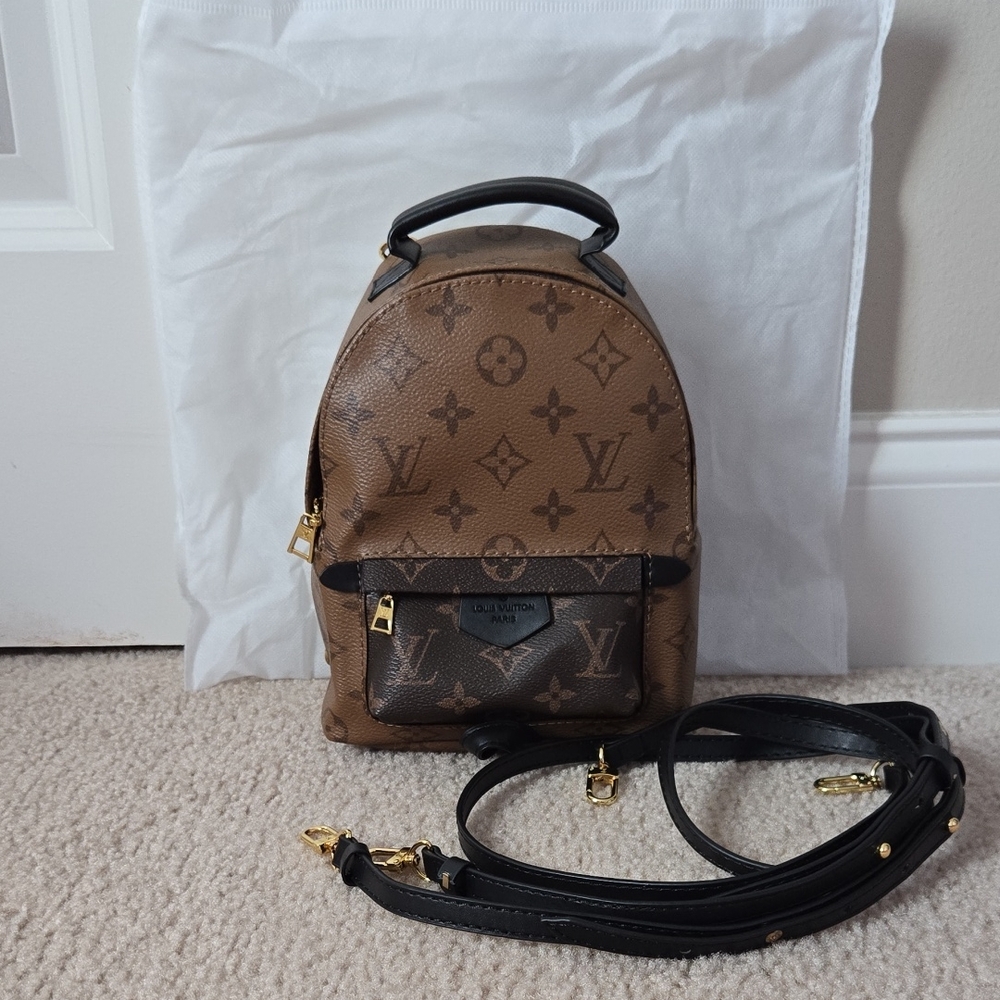 NWT Inspired Brown Monogram Palm Springs Mini Backpack